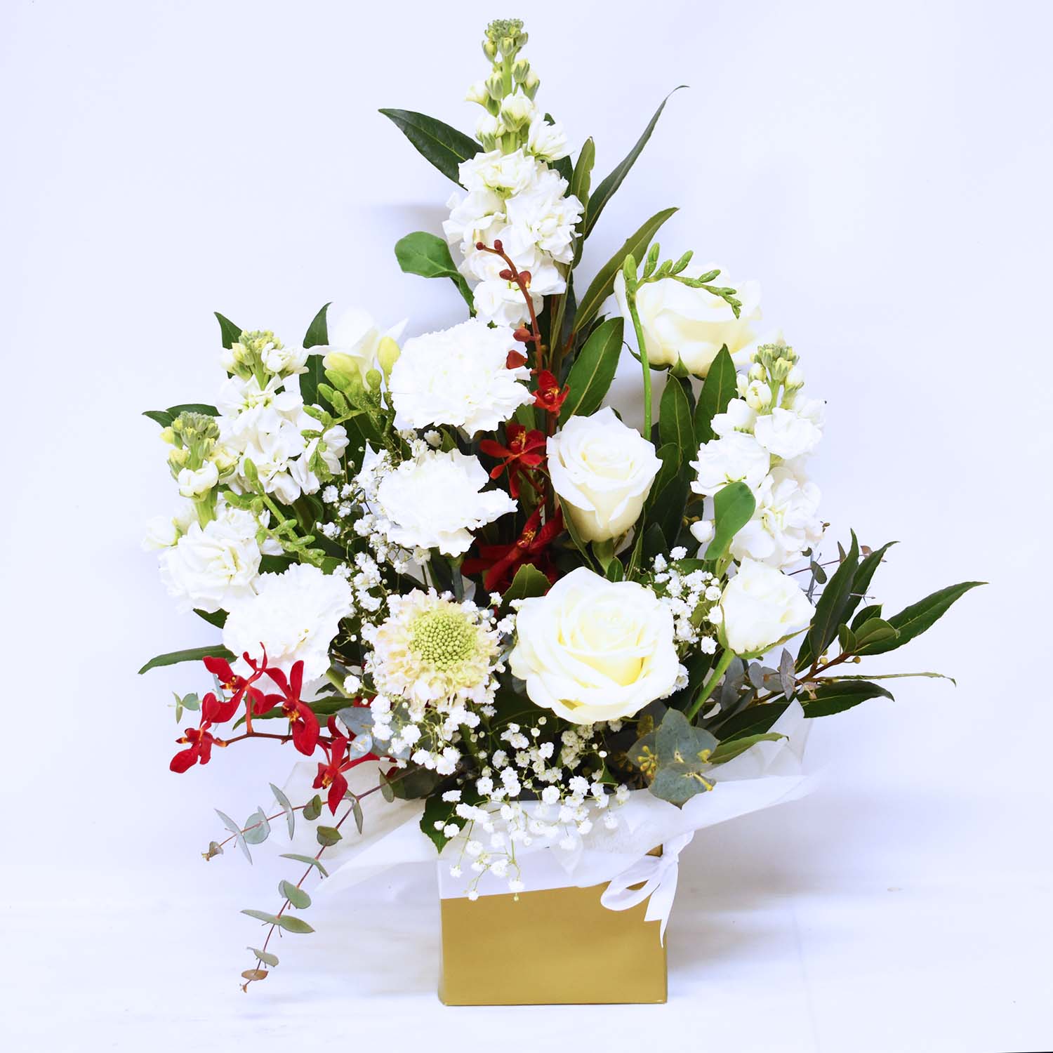 Florist's Medium White Flowers Box