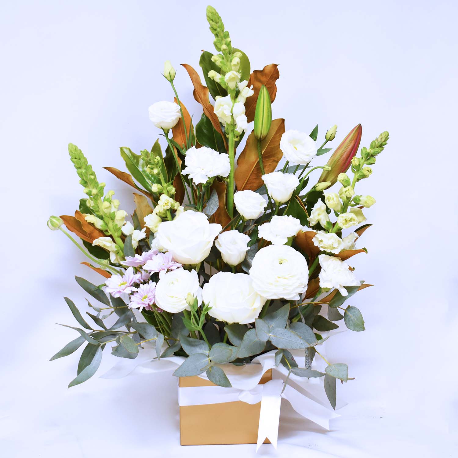 Florist's Medium White Flowers Box