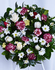 Periwinkle Prayer Funeral Flower Wreath