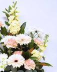 Soft Peach White Sympathy Flowers Box