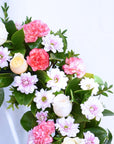 Raspberry Sorbet Funeral Flower Wreath