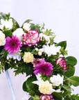 Pretty Pink Funeral Flower Wreath