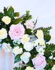 Pink Drink Funeral Flower Wreath