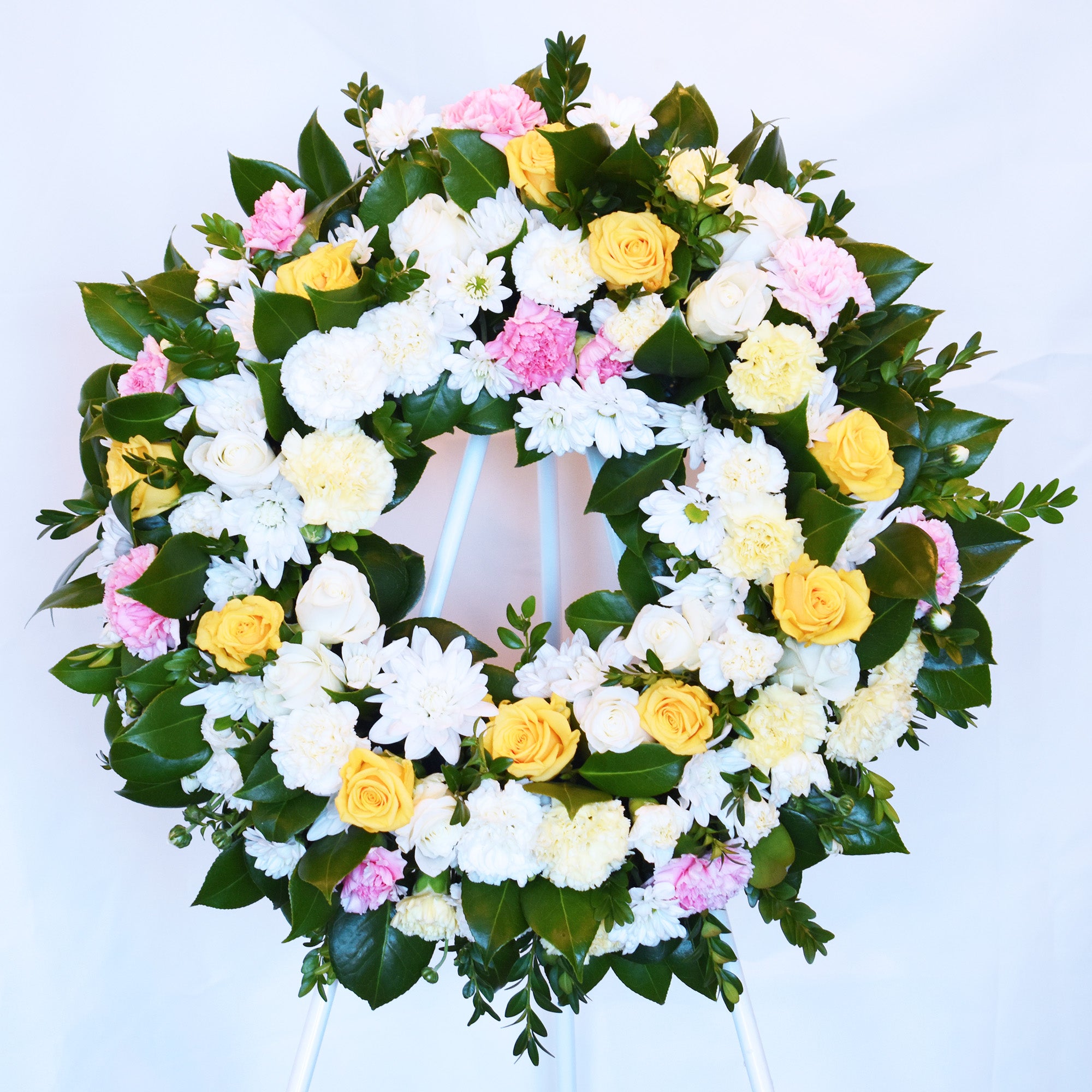 Strawberry and Banana Smoothie Funeral Flower Wreath