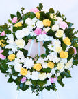 Strawberry and Banana Smoothie Funeral Flower Wreath