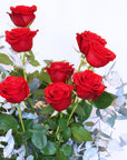 Valentine's Day Flowers - Premium Red Roses Bouquet + Vase!