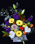 Purple and Yellow Flowers Box (Large)