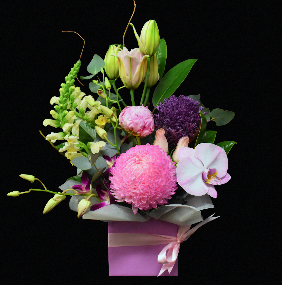Tropical Pink Flowers Box (Medium)