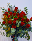厄瓜多尔红玫瑰花束花瓶（豪华）