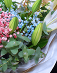 Pink Blue Lily Bouquet (Premium)
