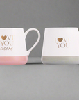 Romantic Couple Cups - Couple Mug Set | Mr & Mrs - Love You & Love You More - Wifey & Hubby