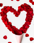 Everlasting Silk Rose Petals - Red Hearts