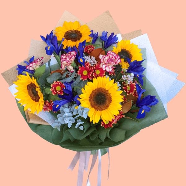 ＊Handmade＊Beads Flower＊大輪の 向日葵✧*。＊ 粘土の華＊大輪の向日葵【蓮細工】 立体・オブジェ 招き猫 通販