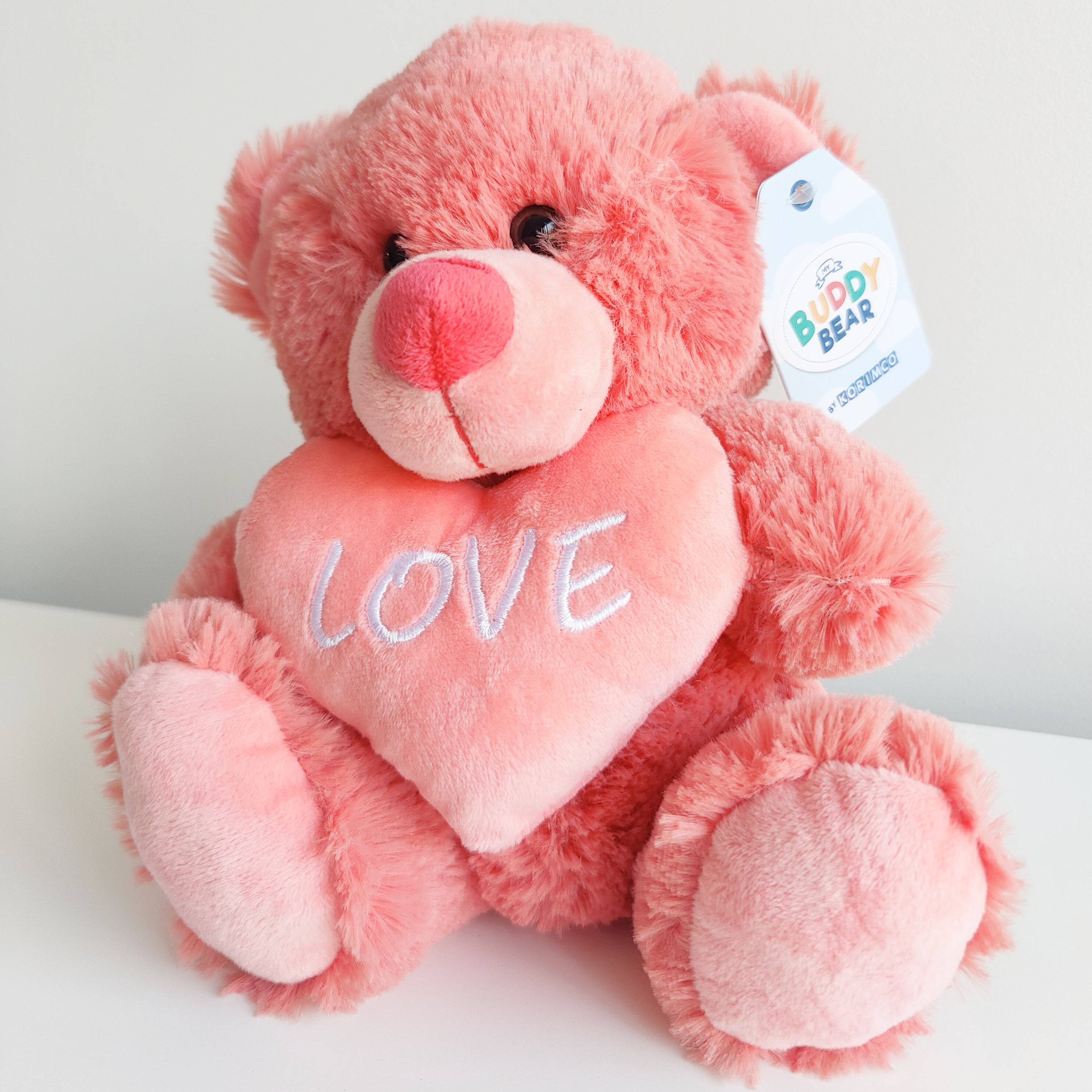 Pink Sherbet Loveheart Buddy Bear (23cm)