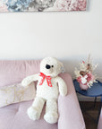 White Love Buddy Bear with Red Bow (86cm)